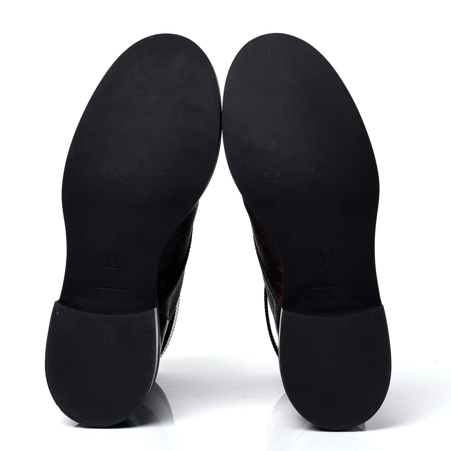 Calfskin Monogram Wonderland Flat Ranger Boots 36 Black