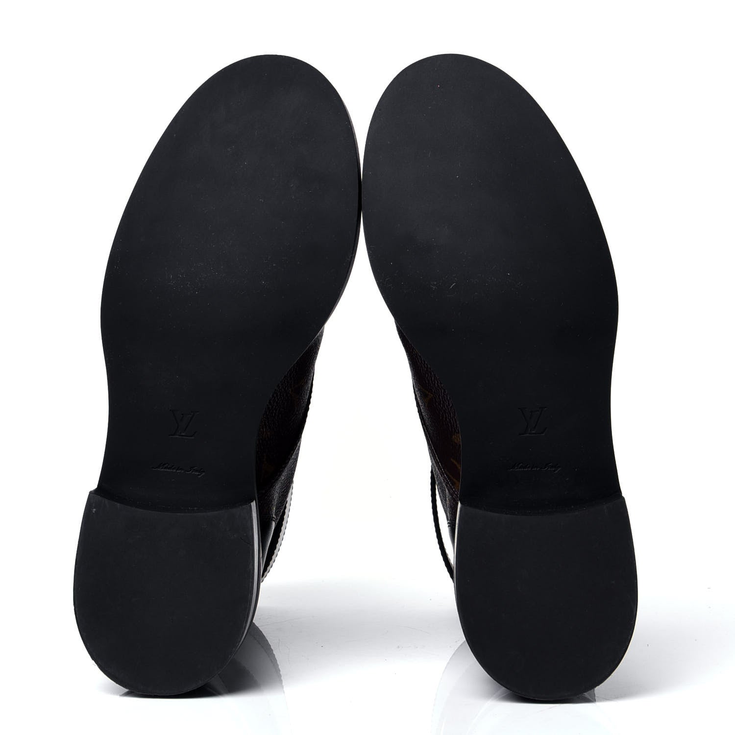 Louis Vuitton Calfskin Monogram Wonderland Flat Ranger Boots 36 Black 5 of 6