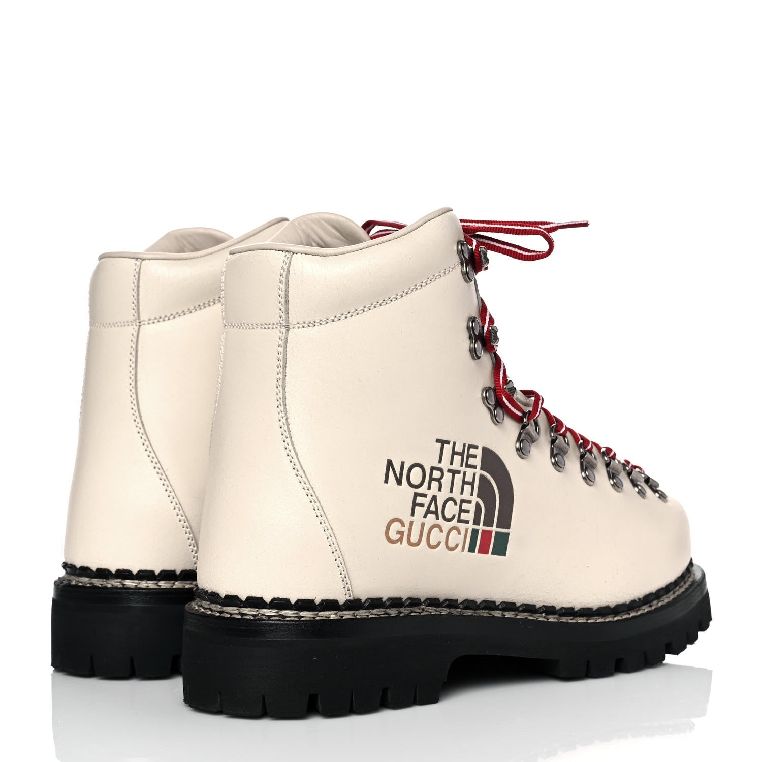 Gucci X THE NORTH FACE Calfskin Womens Hiking Ankle Boots 41 Special Ivory 4 of 7
