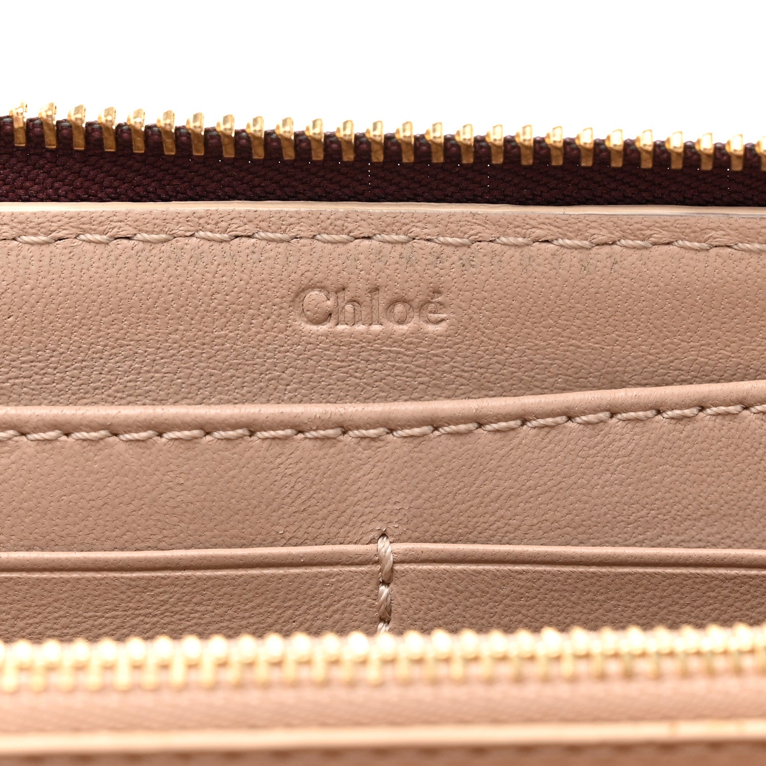 Chloe Grained Calfskin Marcie Long Zip Around Wallet Dark Velvet 6 of 8