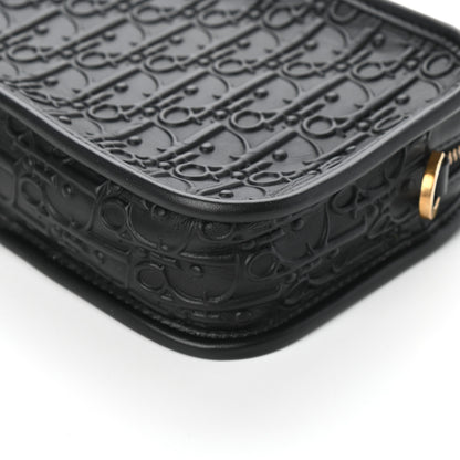 Christian Dior Calfskin Embossed Oblique Diorquake Clutch Black 8 of 8
