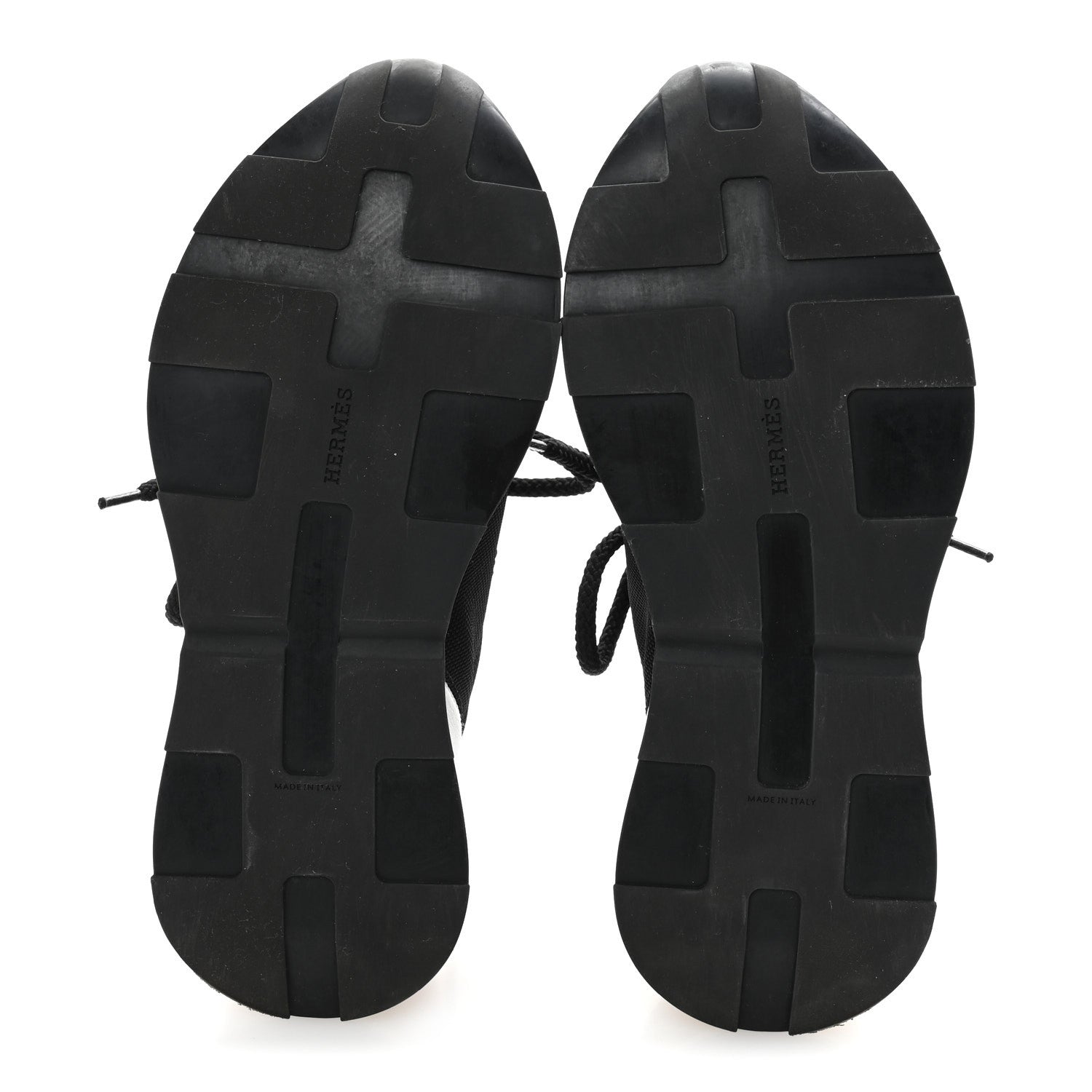 Hermes Technical Canvas Womens Miles Sneakers 35.5 Black White 6 of 12