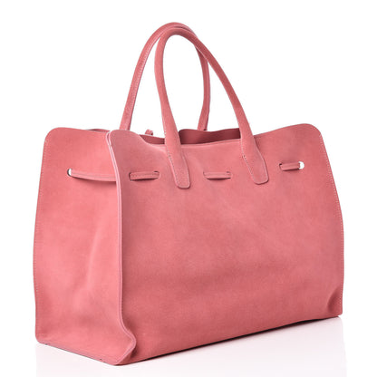 Mansur Gavriel Suede Large Sun Bag Blush 3 of 8