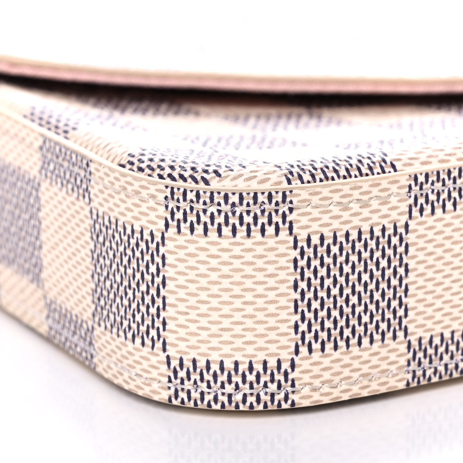 Louis Vuitton Damier Azur Pochette Felicie Chain Wallet Rose Ballerine 13 of 15