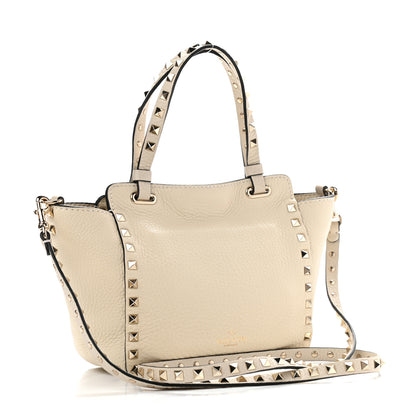 Valentino Garavani Vitello Mini Rockstud Tote Ivory 3 of 10