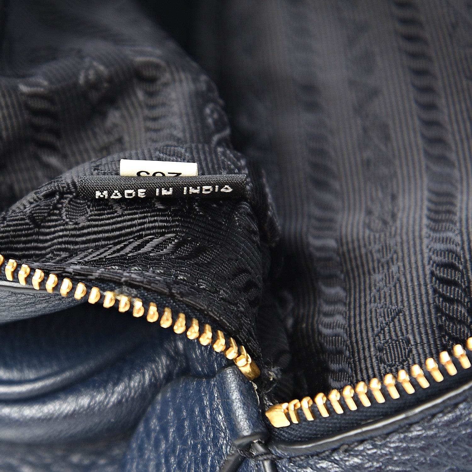 Prada Vitello Daino Cosmetic Pouch Baltico 6 of 9