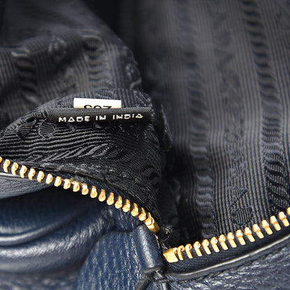 Prada Vitello Daino Cosmetic Pouch Baltico 6 of 9