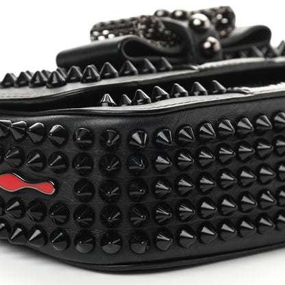 Christian Louboutin Calfskin Spikes Sweety Charity Crossbody Bag Black 8 of 12