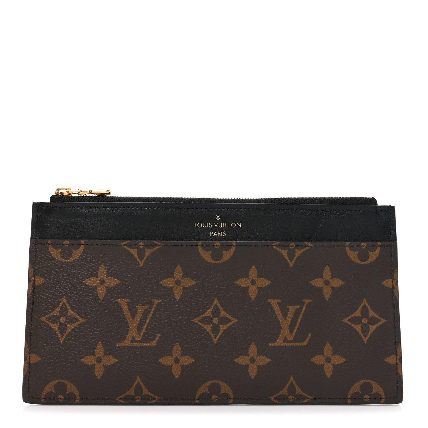 Louis Vuitton Monogram Slim Purse Black 1 of 7