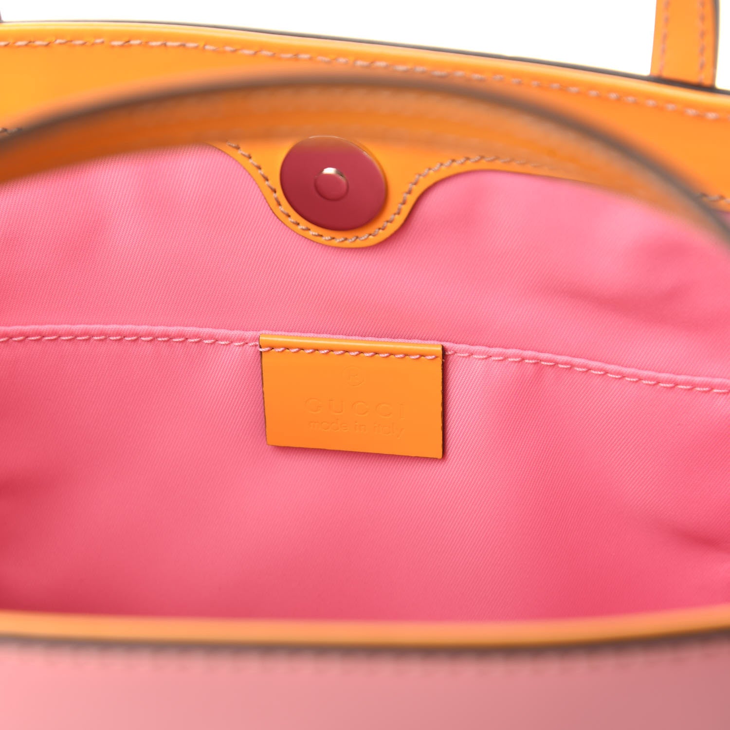 Gucci Calfskin Childrens Rainbow Tote Lotus Pink Crop Multicolor 8 of 10