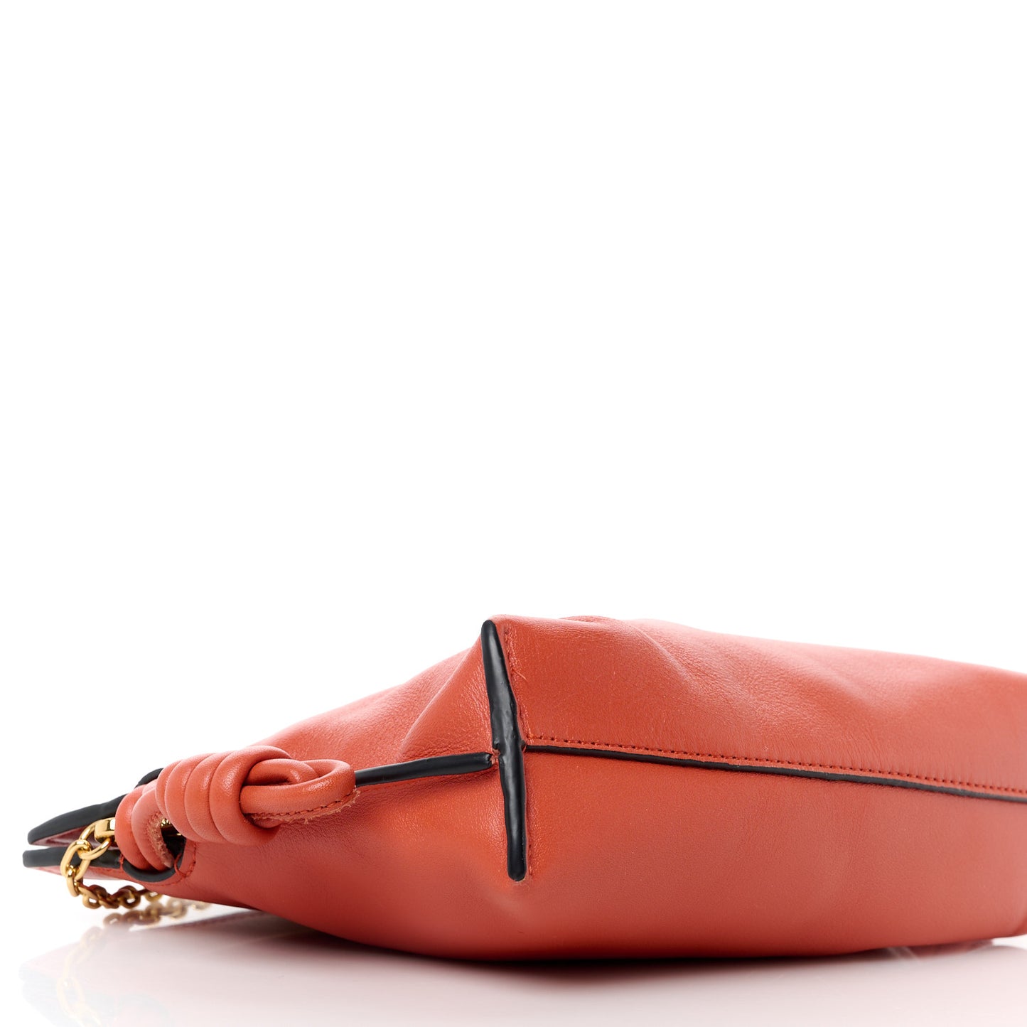 Calfskin Nano Flamenco Knot Clutch Orange