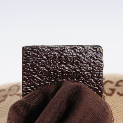 Gucci Monogram Web Medium Double Pocket Messenger Bag Dark Brown 6 of 7