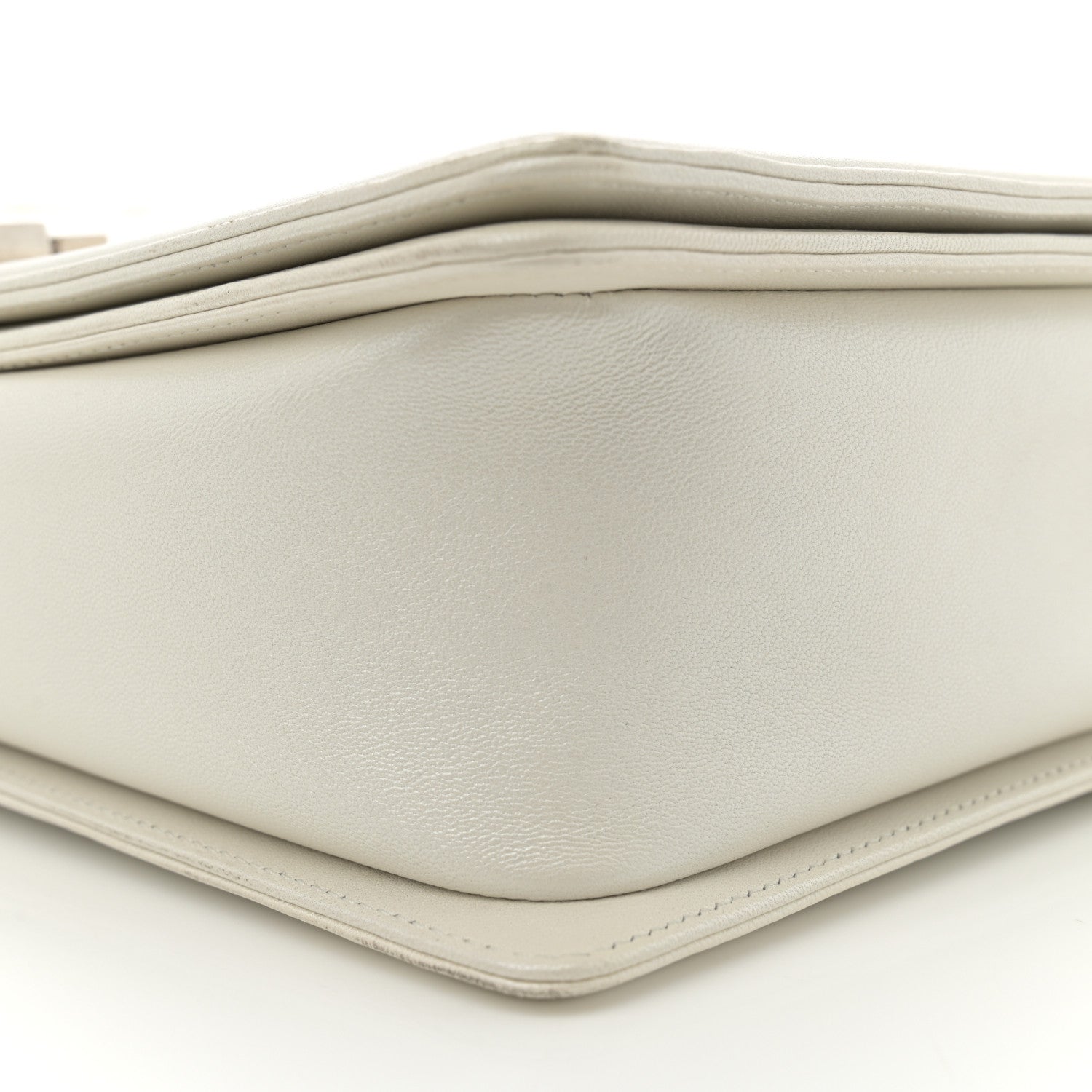 Chanel Iridescent Lambskin Quilted Large Boy Flap White 10 of 12