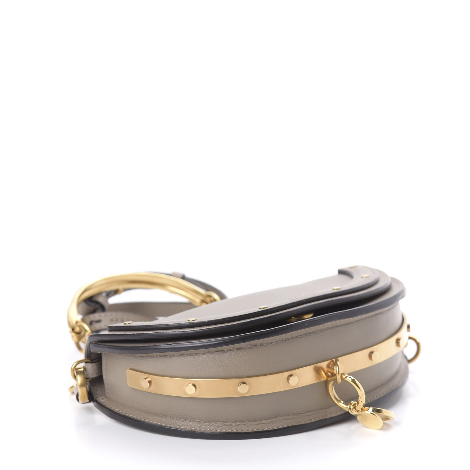 Chloe Calfskin Small Nile Bracelet Minaudiere Bag Motty Grey 4 of 10
