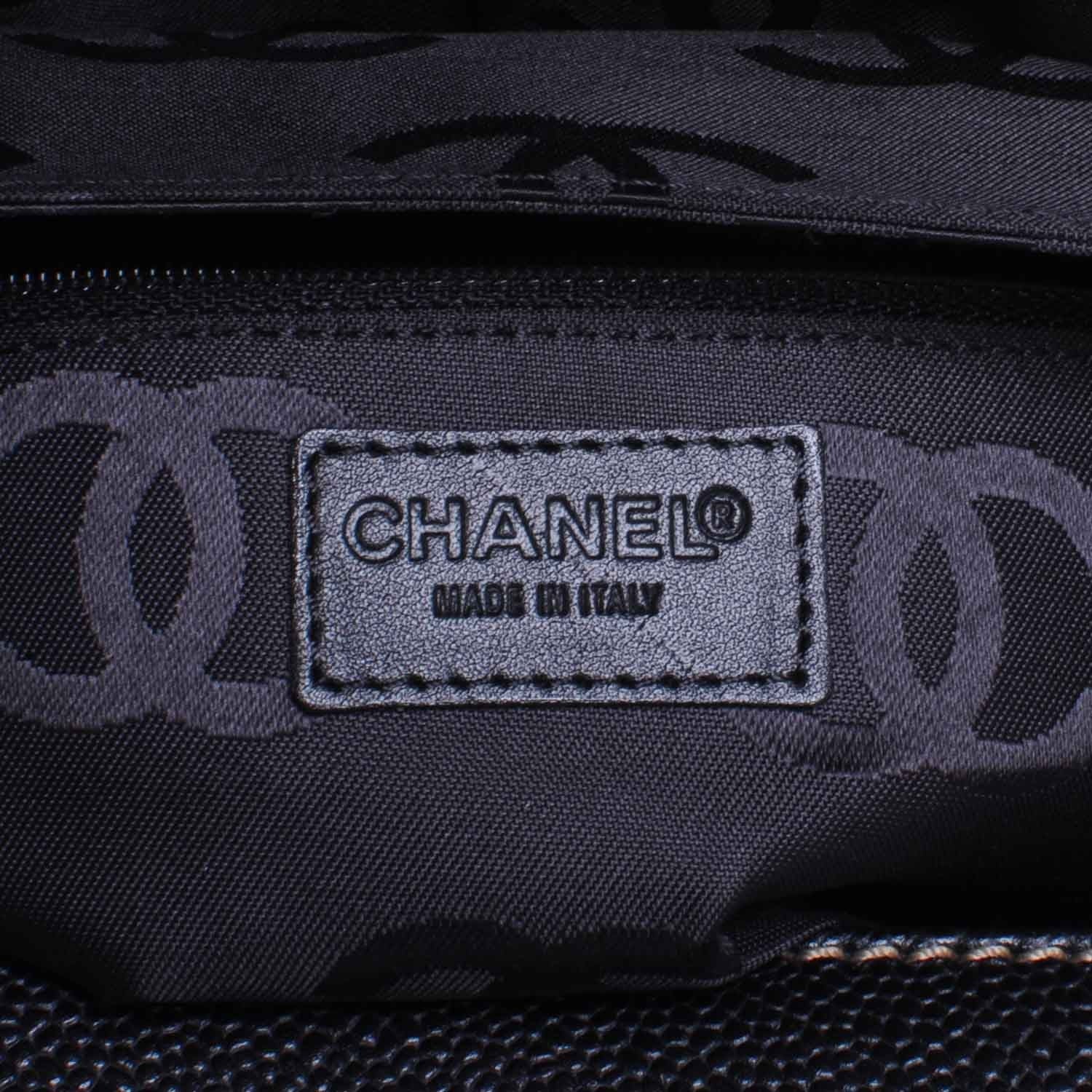 Chanel Caviar Handbag Black 5 of 7