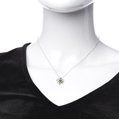 Tiffany Sterling Silver 18K Yellow Gold Daisy Pendant Necklace 2 of 6