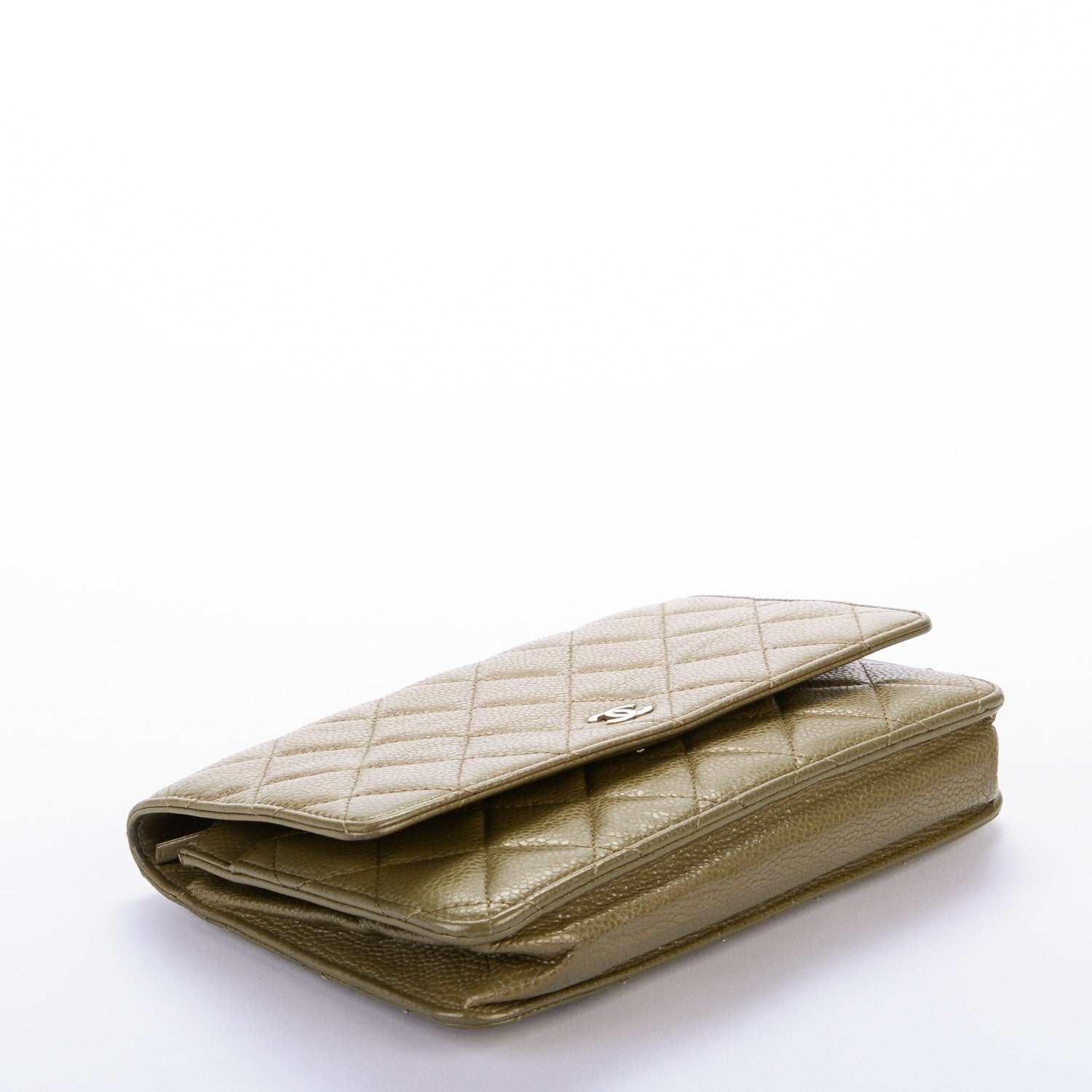 Chanel Caviar Quilted Wallet On Chain WOC Olive 4 of 8