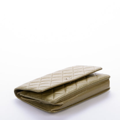 Chanel Caviar Quilted Wallet On Chain WOC Olive 4 of 8
