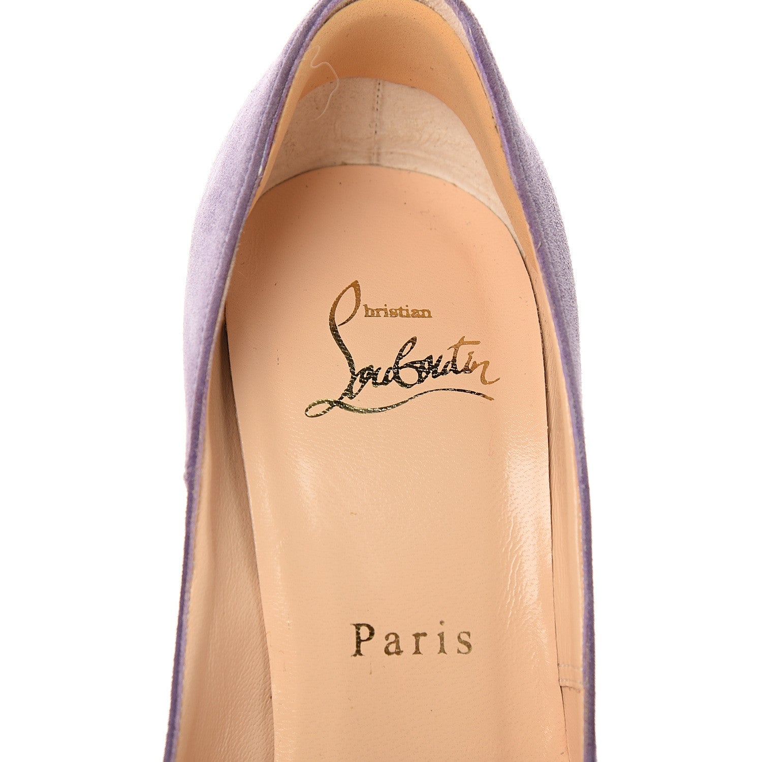 Christian Louboutin Suede Troca 140 Pumps 35.5 Parme 8 of 9