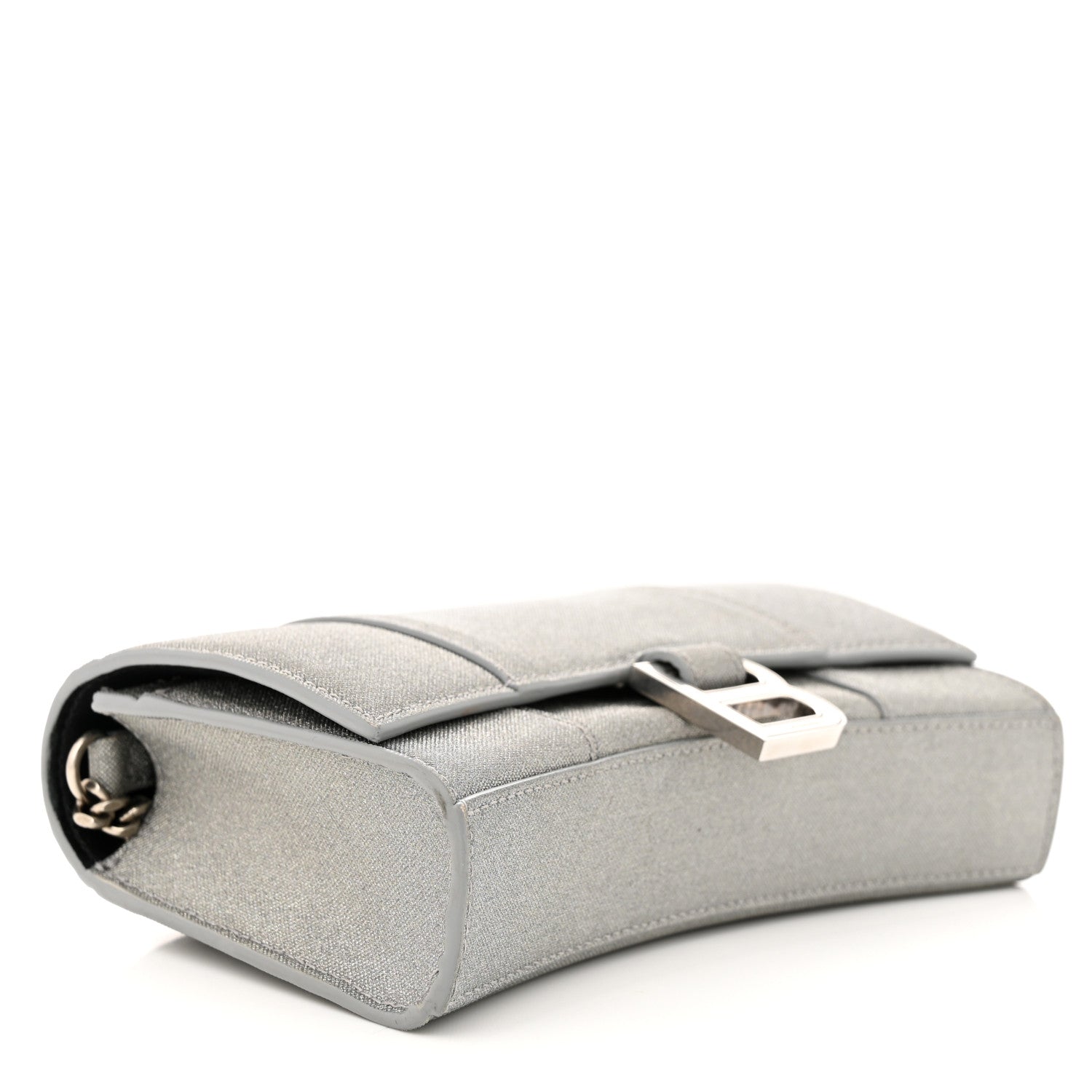 Balenciaga Glitter Fabric Hourglass Chain Bag Grey 4 of 10