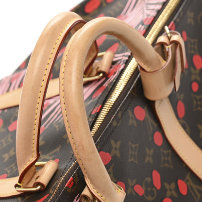 Louis Vuitton Monogram Jungle Dots Keepall Bandouliere 50 Sugar Pink Poppy 11 of 14