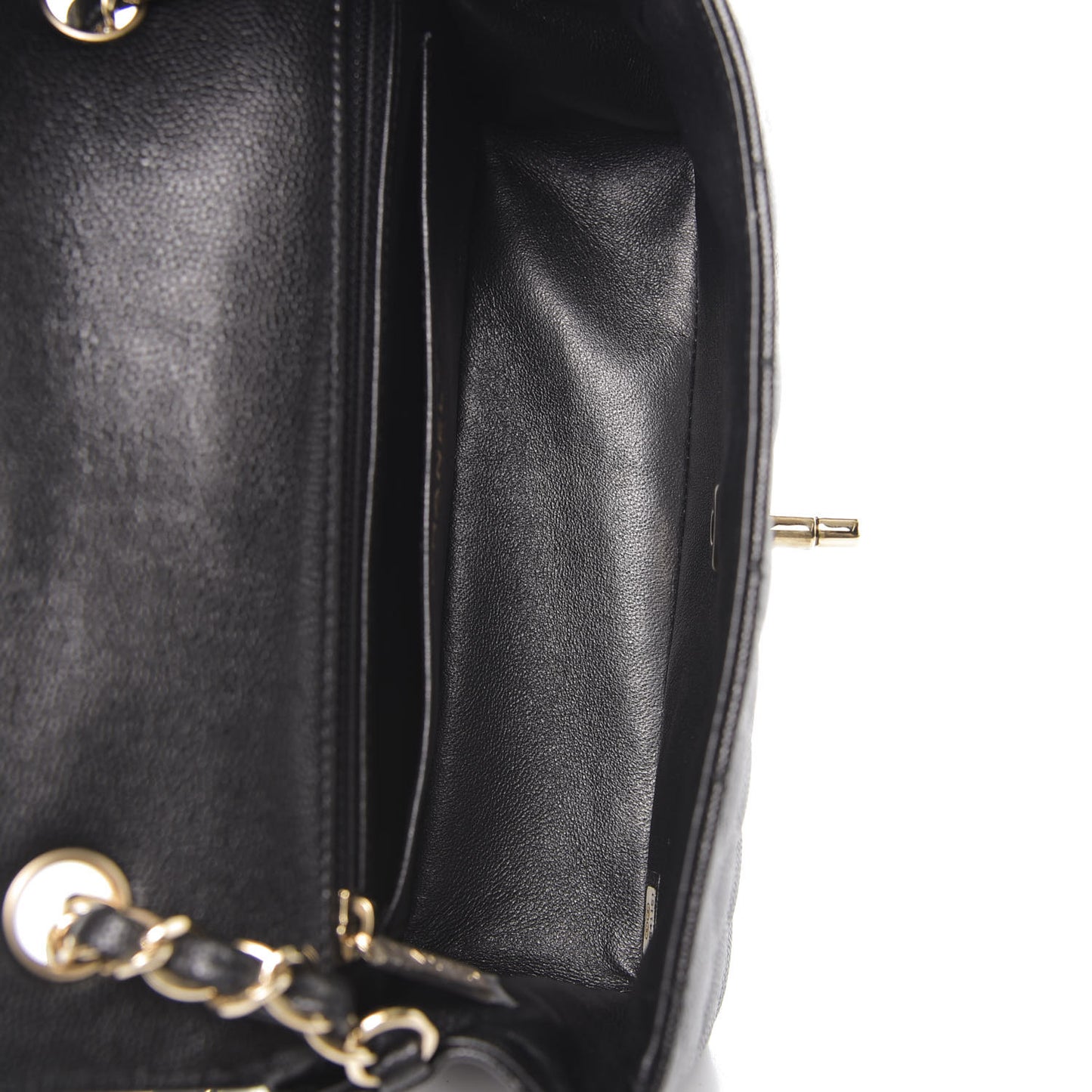 Caviar Quilted Mini Rectangular Flap Black