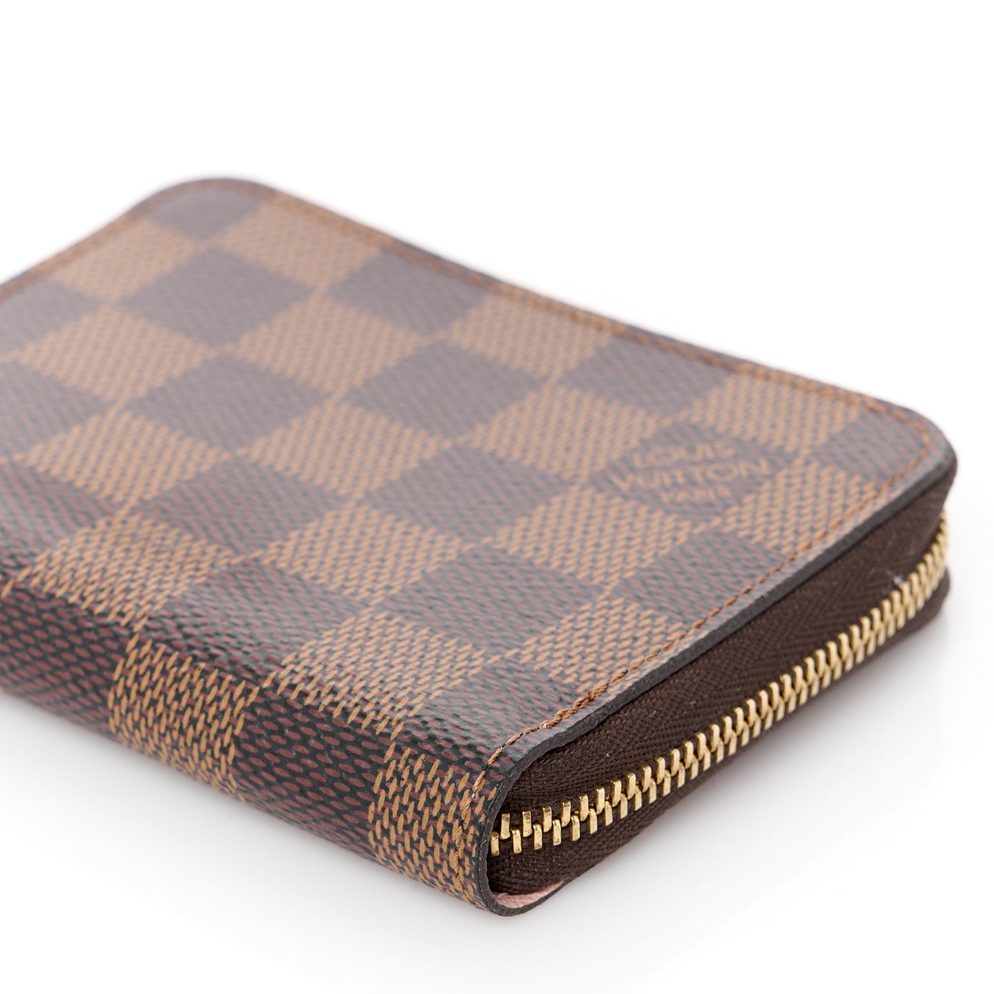 Damier Ebene Zippy Coin Purse Rose Ballerine