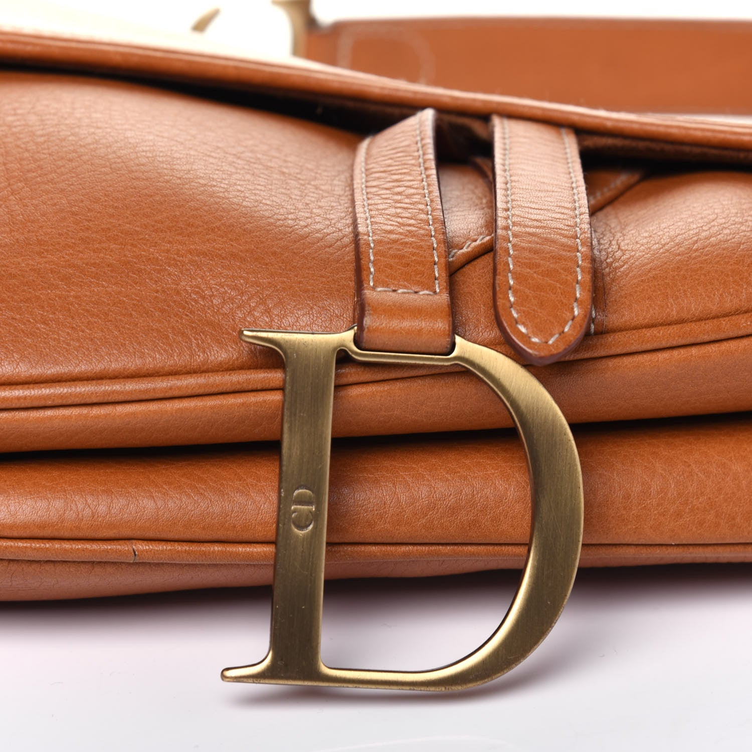 Christian Dior Calfskin Saddle Bag Tan 19 of 27
