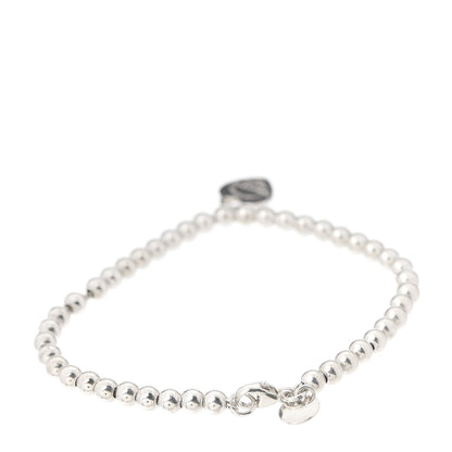 Tiffany Sterling Silver 4mm Return to Tiffany Heart Tag Bead Bracelet 3 of 6