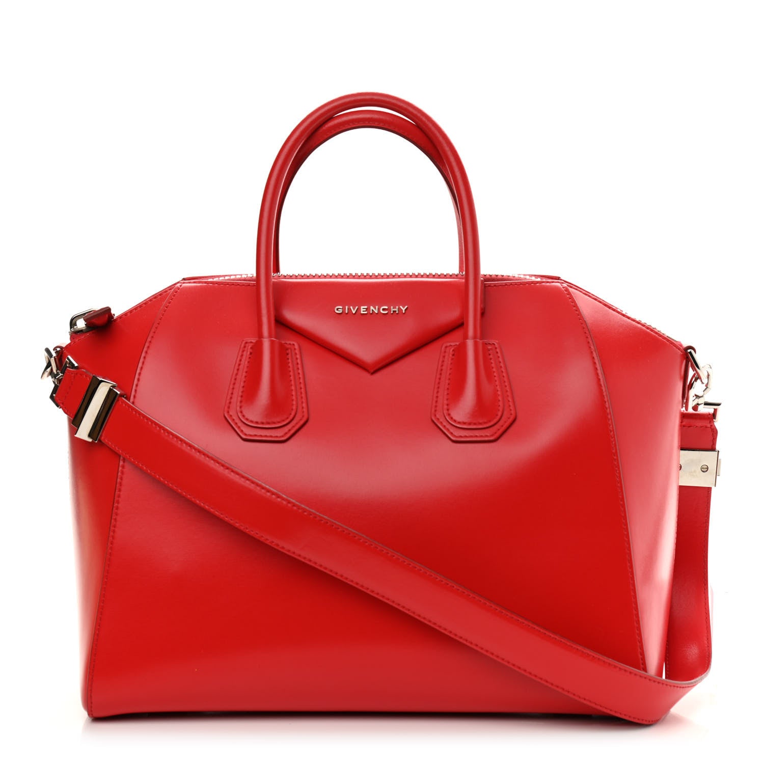 Givenchy Shiny Lord Calfskin Medium Antigona Medium Red 1 of 10