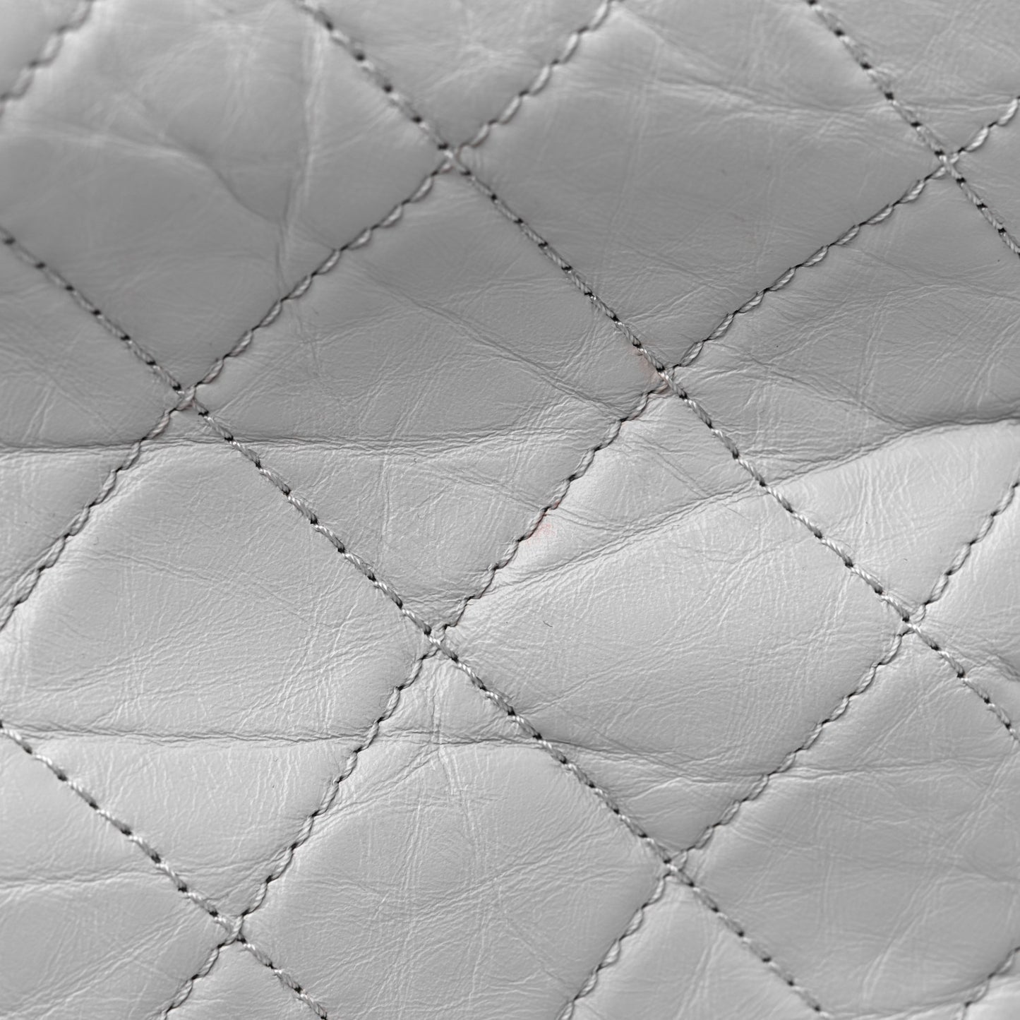 Aged Calfskin Quilted Medium Gabrielle Hobo Light Grey