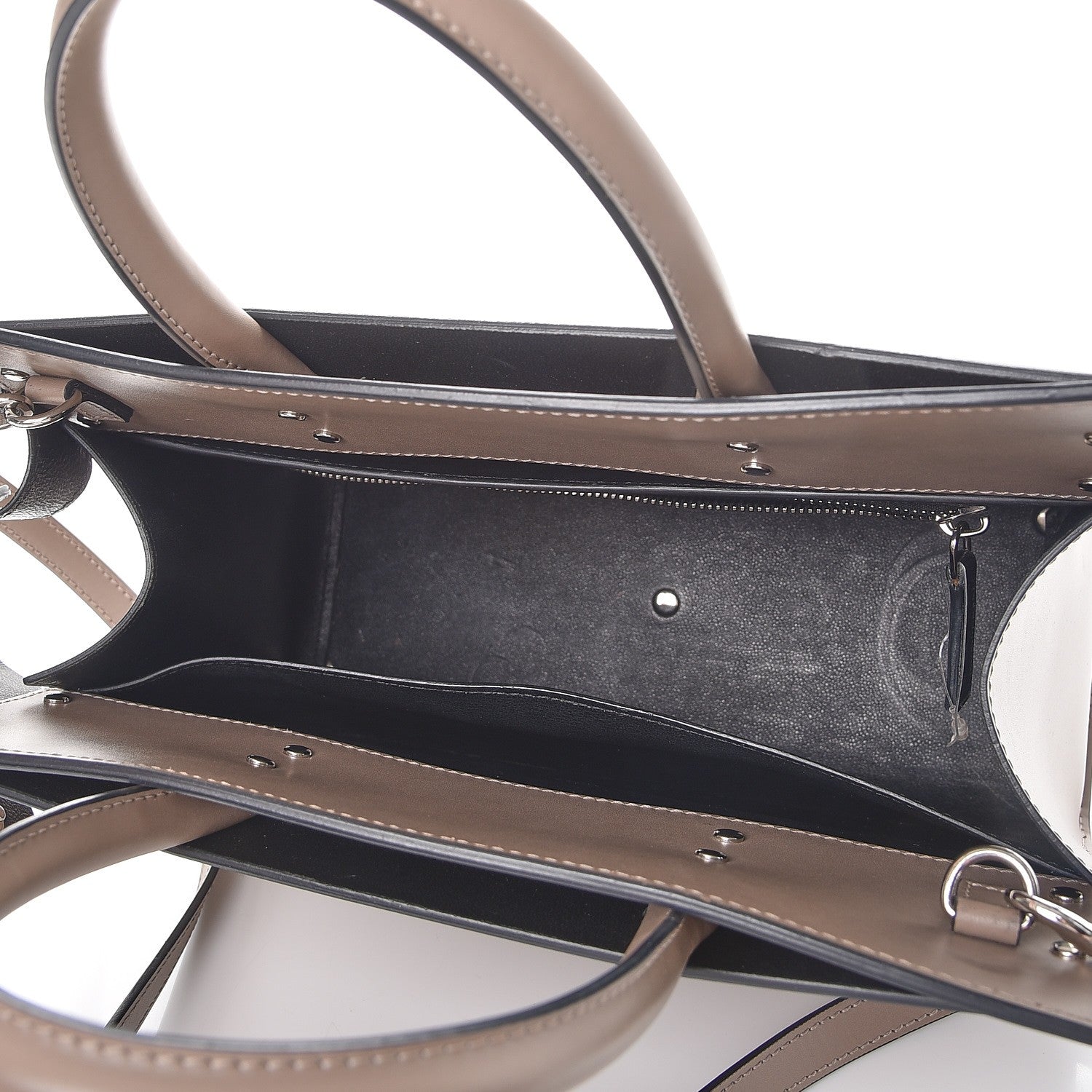 Givenchy Smooth Calfskin Small Horizon Satchel Taupe Grey 5 of 13