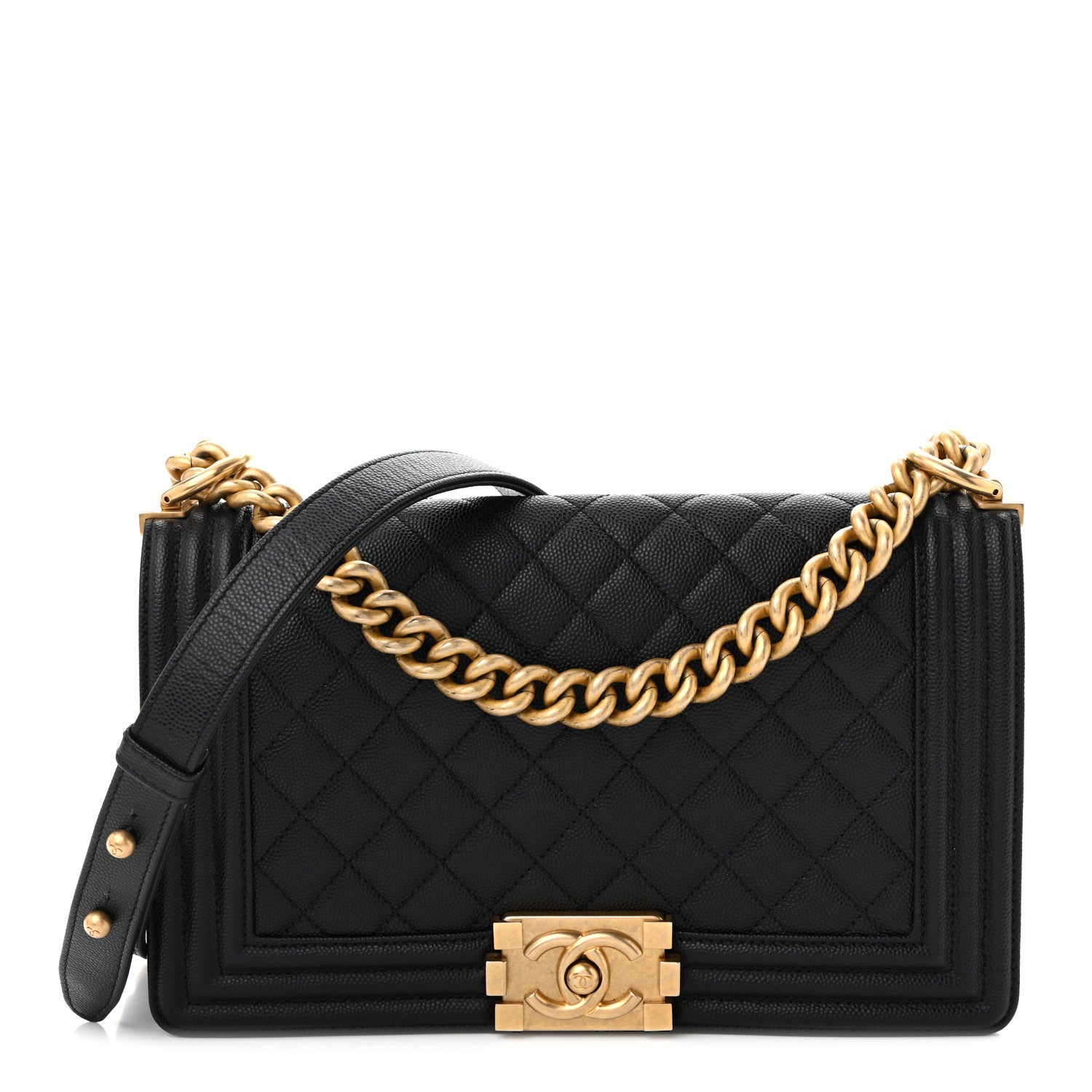 Chanel Caviar Quilted Medium Boy Flap Black 1 of 10