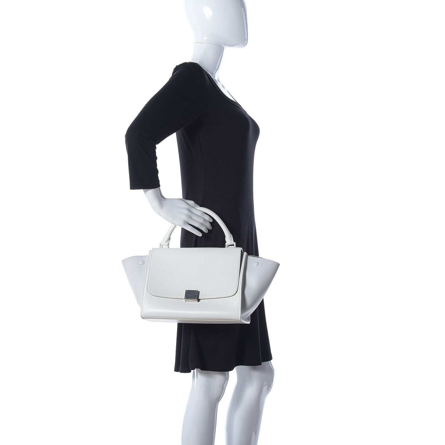 Liege Calfskin Small Trapeze White