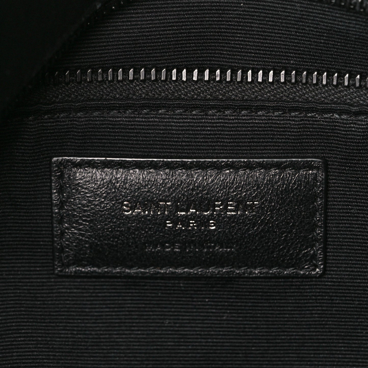 Lambskin Quilted Monogram Monochrome Medium Loulou Puffer Chain Satchel Black