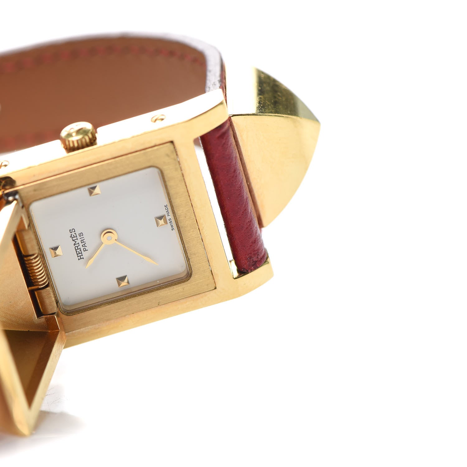 Hermes Stainless Steel Courchevel 23mm Medor Quartz Watch Rouge 6 of 7
