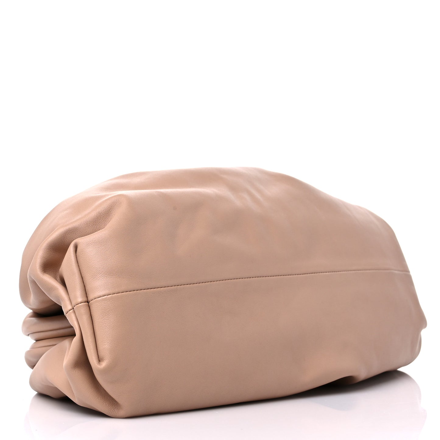 Smooth Butter Calf The Pouch Oversized Clutch Almond