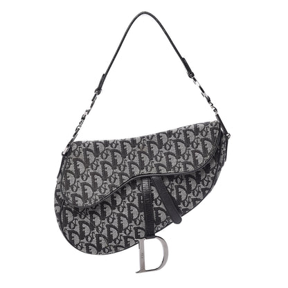 Christian Dior Monogram Saddle Bag Black 1 of 10