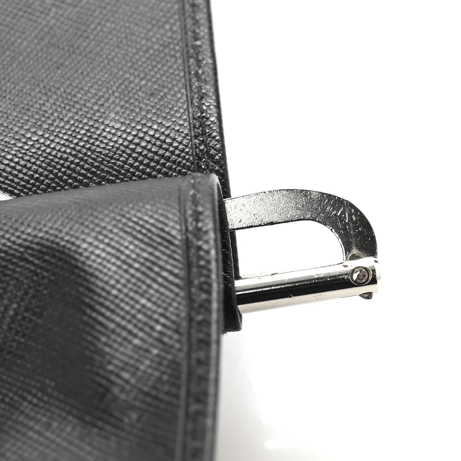 Prada Saffiano Money Clip Bi-Fold Wallet Black 9 of 10