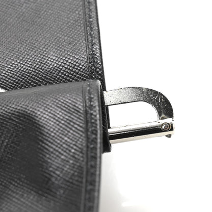 Prada Saffiano Money Clip Bi-Fold Wallet Black 9 of 10