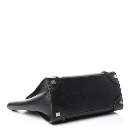 Celine Drummed Calfskin Micro Luggage Black 4 of 11