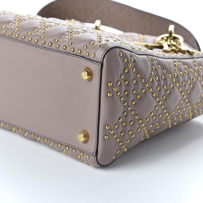 Christian Dior Calfskin Cannage Studded Medium Supple Lady Dior Nude 7 of 10