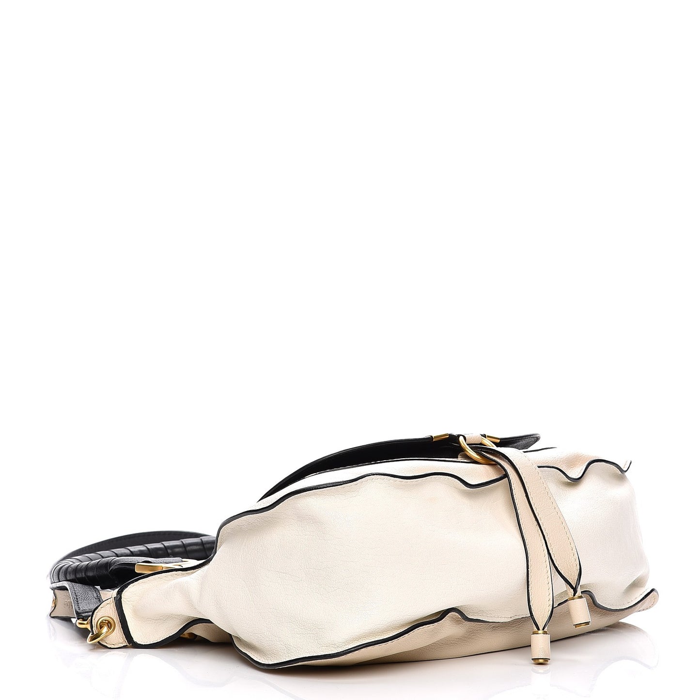 Calfskin Medium Marcie Satchel Abstract White Black