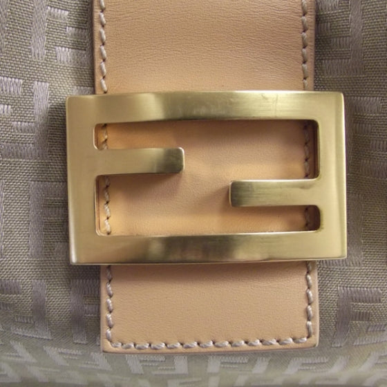 Fendi Zucchino Shoulder Bag Beige 6 of 10