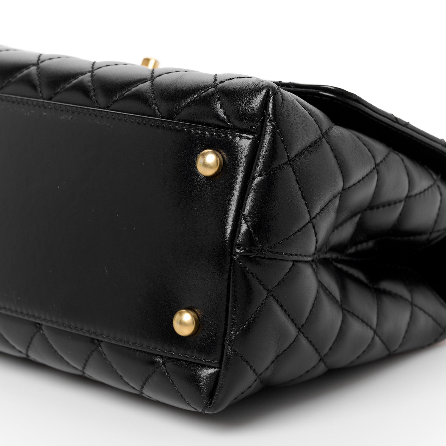 Chanel Calfskin Quilted Small Coco Chain Handle Flap Black 11 of 11