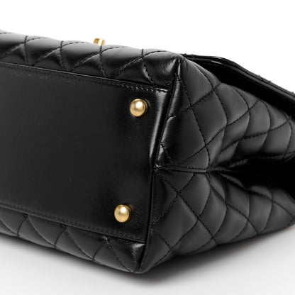 Chanel Calfskin Quilted Small Coco Chain Handle Flap Black 11 of 11