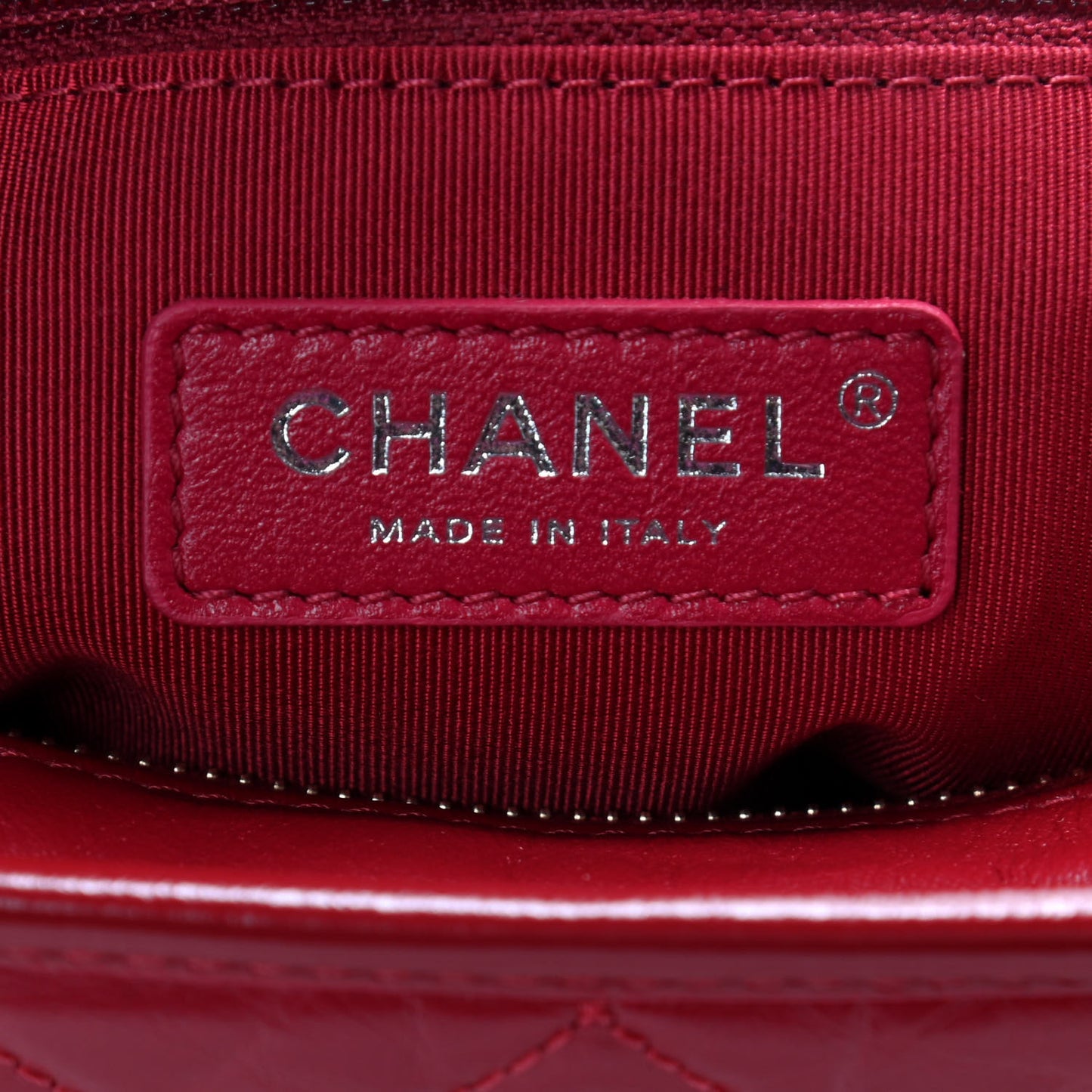 Aged Calfskin Quilted Medium Gabrielle Hobo Red