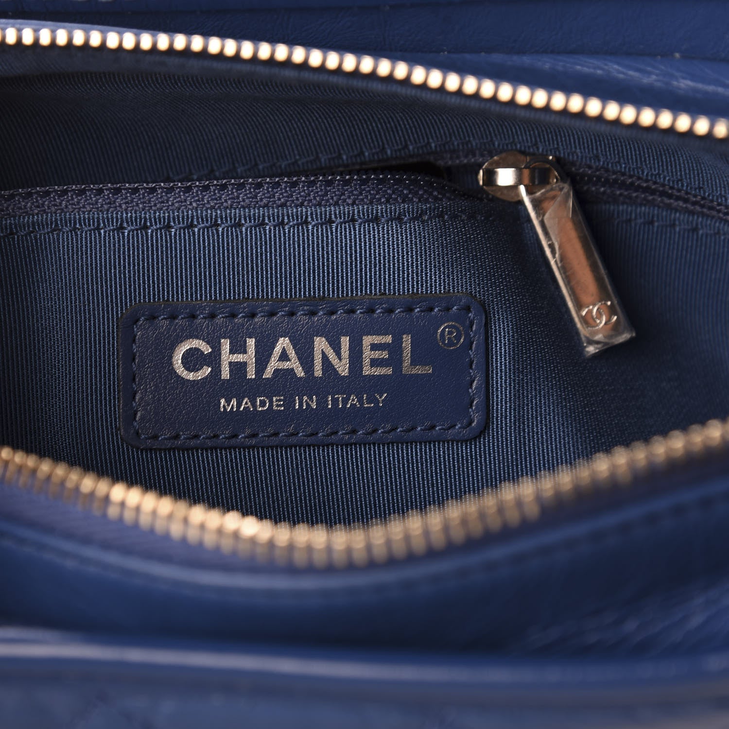 Chanel Aged Calfskin Quilted Small Gabrielle Hobo Blue 8 of 10