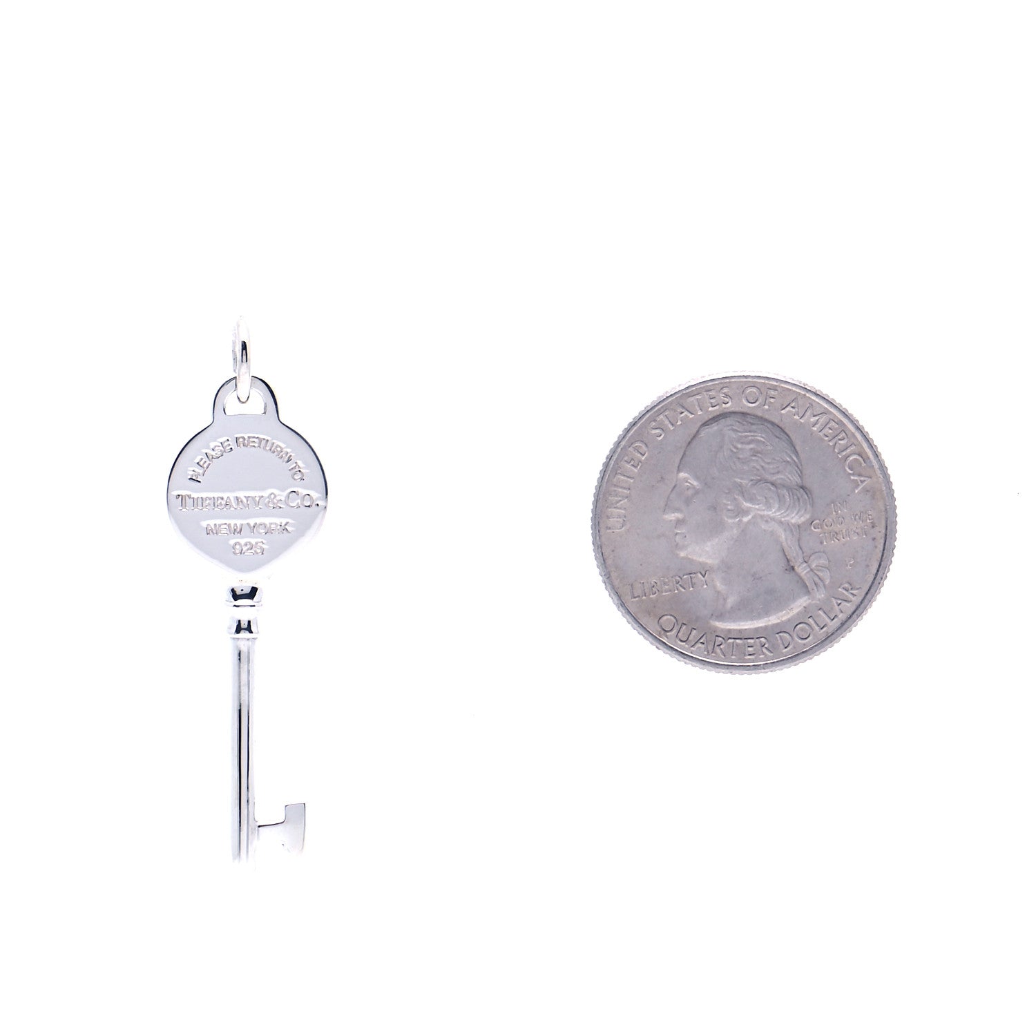 Tiffany Sterling Silver Return To Tiffany Key Pendant 2 of 4