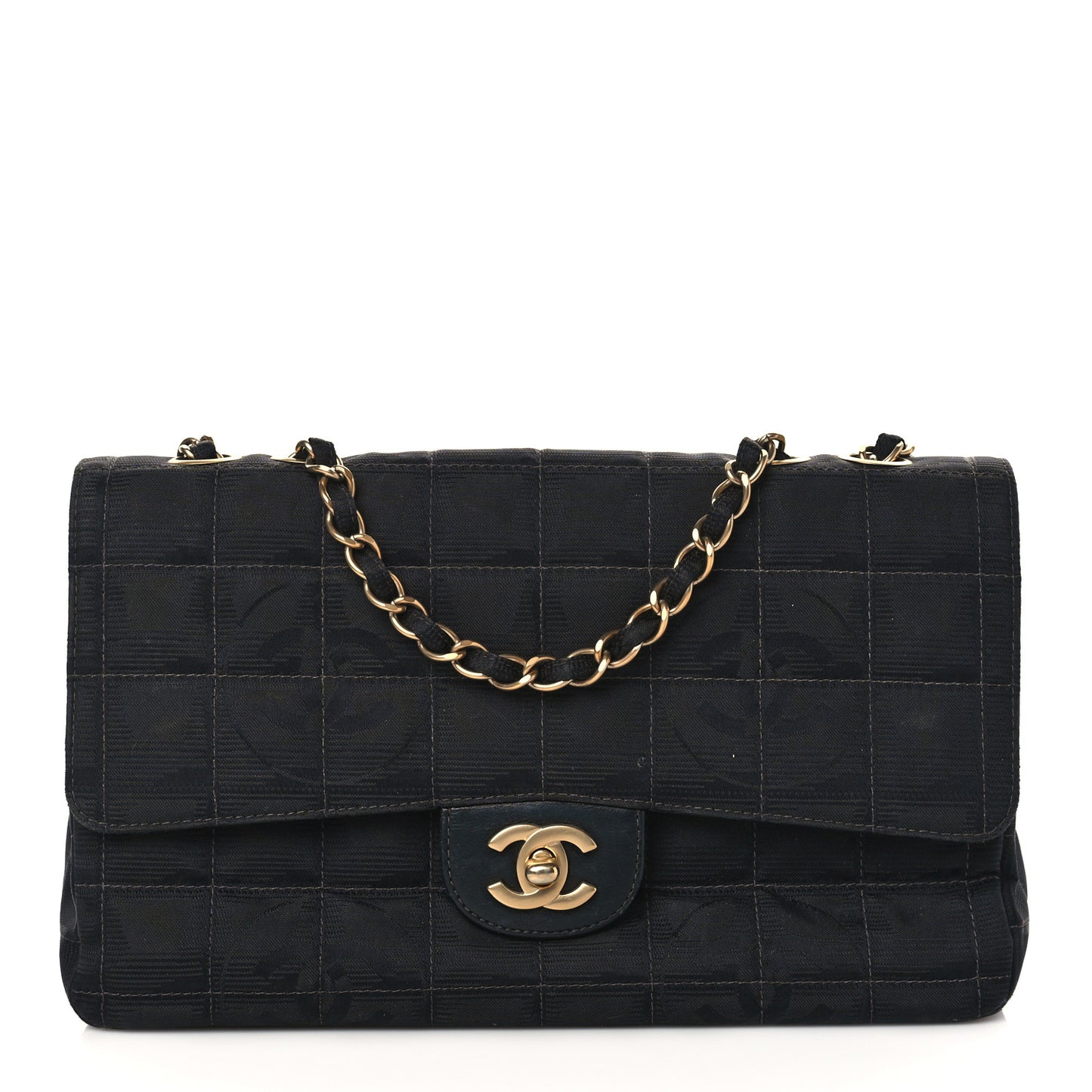 Nylon Medium Travel Flap Black